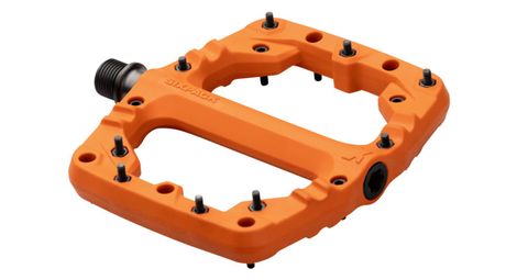 Paire de pédales plates sixpack composite kamikaze pa orange