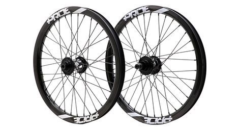 Pride Racing Gravity Control V2 20" (406) Radpaar | 20x100 - 15x110 mm | 6 Löcher | Schwarz/Glänzend Weiß