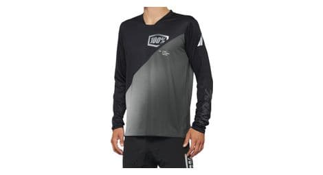 Langarmtrikot 100% r-core-x schwarz / grau