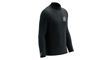 Veste a capuche compressport seamless zip sweatshirt noir
