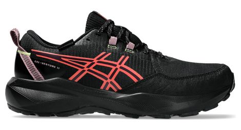asics gel venture 11 waterproof trail running shoes for women black pink