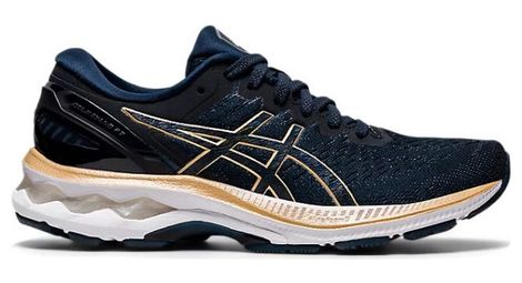 Chaussures Running Femme Asics Gel Kayano 27 Bleu Or