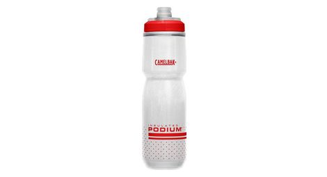 Botella aislada camelbak  podium chill 0,71 l blanco / rojo