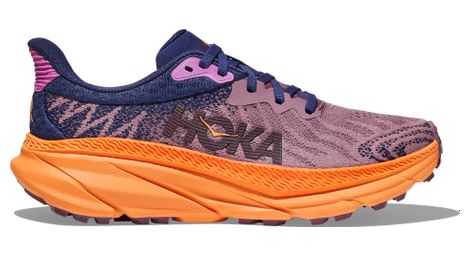 Hoka challenger 7 zapatillas trail running mujer rosa azul naranja