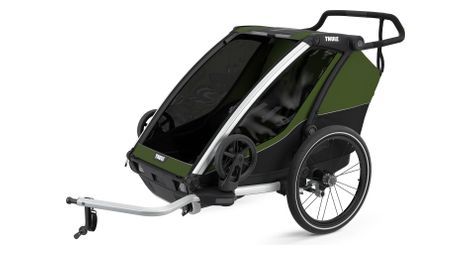 Remorque à enfant thule chariot cab 2 vert cypress