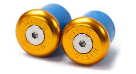 Nitto ec-01 embouts de guidon – aluminium anodisé or – 23,8 mm