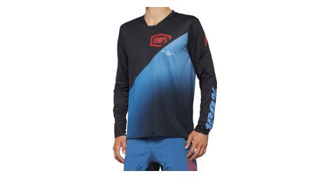 Maillot de manga larga 100% r-core-x azul / negro