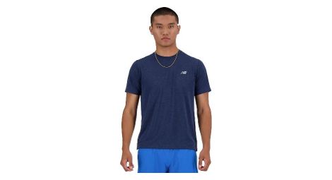 Maillot manches courtes new balance athletics bleu homme