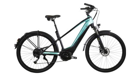 Ausstellungsfahrrad - sunn urb sleek elektro-citybike mixed shimano altus 9v 400 wh 650b schwarz / türkis 2023 s / 155-170 cm