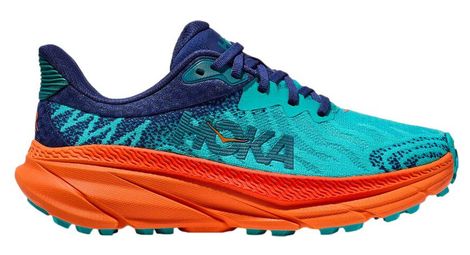 Chaussures de Trail Running Femme Hoka Challenger 7 Wide Bleu Orange