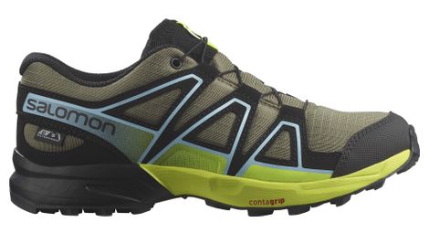 Chaussures de Randonnée Waterproof Enfant Salomon Speedcross CSWP Khaki/Jaune