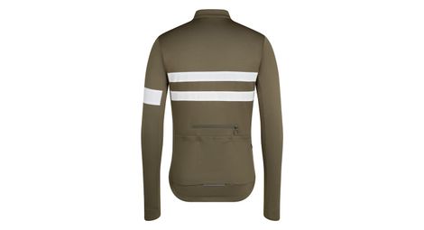 Langarm Trikot Brevet Jersey Khaki Weis Herren