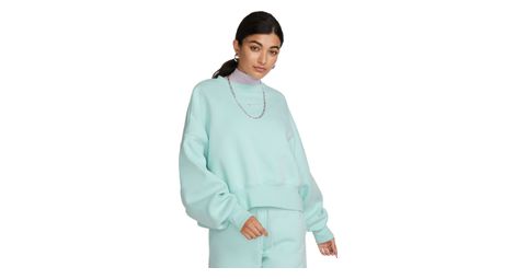 Sweat manches longues femme nike sportswear phoenix fleece bleu