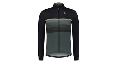 Maillot manches longues velo rogelli hero ll - homme - vert/noir