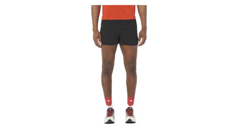 Short splité salomon s/lab speed 3in noir/rouge homme