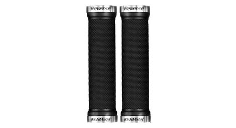 Paire de grips reverse classic 28 mm noir / argent