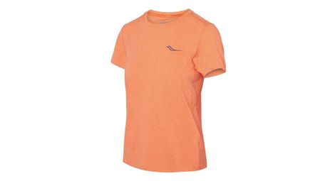 Tee shirt manches courtes saucony time trial campfire campfire orange femme