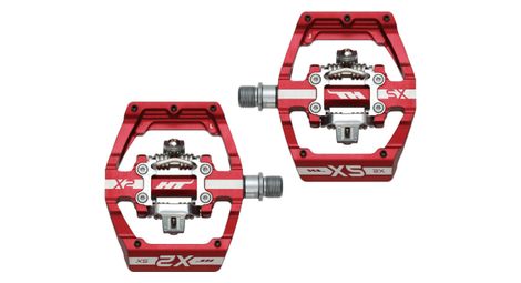 Pedali ht clipless x2 sx rosso