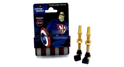 Captain protect - paire de valves alu. 44 mm - or