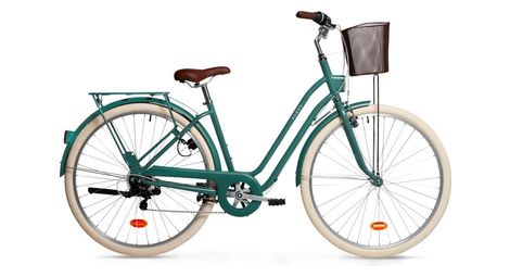 Elops 520 bicicleta de ciudad microshift 6s 700 mm verde 2024 s-m / 155-175 cm