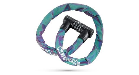 Chaine reflechissante antivol pour velo a 4 chiffres  