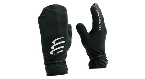 Gants compressport hurricane waterproof mittens noir