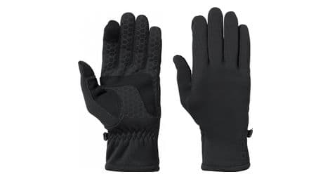 Guantes largos allrounder de jack wolfskin, negros