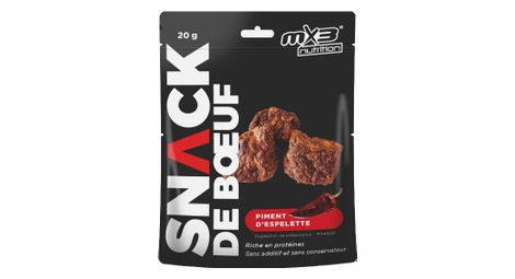 Snack lyophilise mx3 snack de boeuf piment d espelette 20g