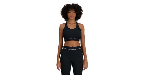 New balance sleek medium support sportbeha zwart