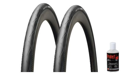 set of hutchinson blackbird racing lab tubeless ready road tires 700 mm black protect air max puncture prevention system