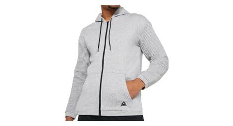 Sweat zippé gris homme reebok workout