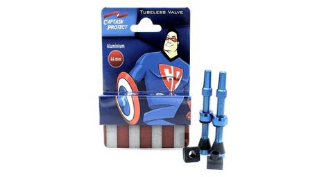 Captain protect - paire de valves alu. 44 mm - bleu