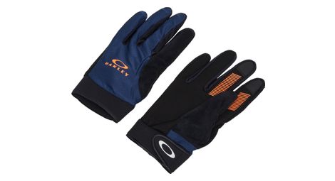 Oakley all mountain mtb gloves blue/orange l