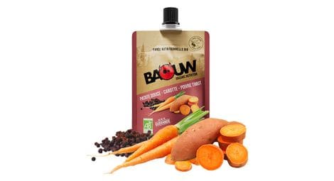 Puree energetique bio baouw patate douce carotte poivre timut 90g