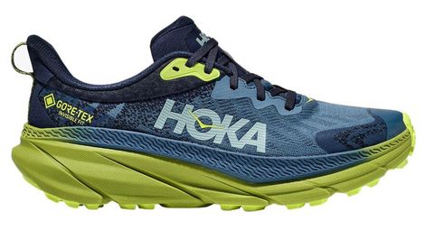 Chaussures de Trail Running Hoka Challenger 7 GTX Bleu Vert