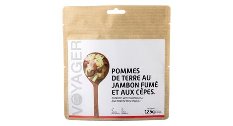 Repas lyophilise voyager pommes de terre au jambon fume et aux cepes 125g
