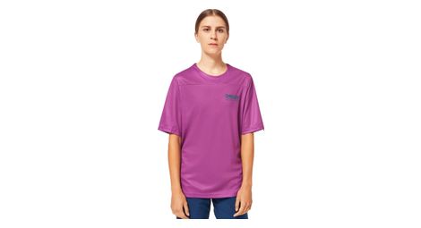 Maillot manches courtes femme oakley factory pilot lite violet