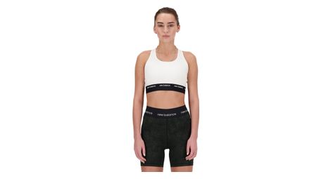 New balance sleek medium support sports bra white