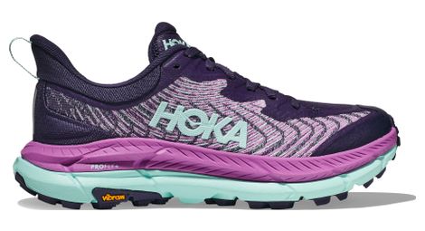 Zapatillas hoka mafate speed 4 violeta azul trail running 38.2/3