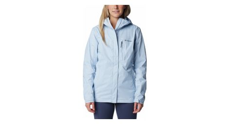 Veste impermeable femme columbia pouring adventure ii bleu clair