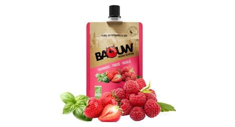 Baouw himbeer-erdbeer-basilikum bio-energiepüree 90g