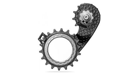 Chape de derailleur hollowcage absoluteblack pour shimano dura ace 9250 12 v gris