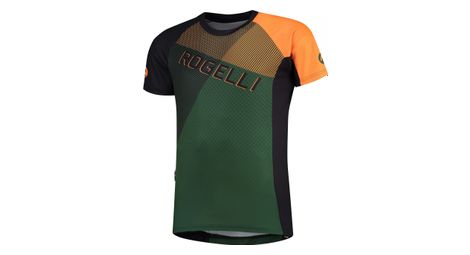 Maillot manches courtes velo vtt rogelli adventure 2.0 - homme - vert/noir/orange