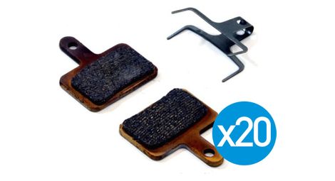 Pack de 20 paires de plaquettes brake authority pour deore m515, m525 meca 01 hydro / tektro auriga