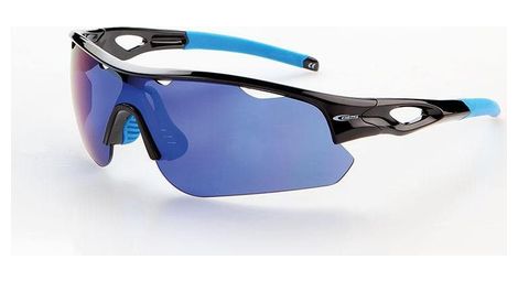 LUNETTES BOURDONNER 3 VERRES INTERCHANGEABLES NOIR / BLEU.