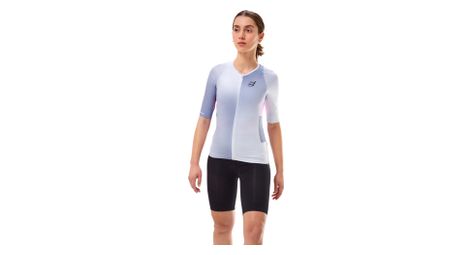 Camiseta de manga corta Compressport Stream malva para mujer