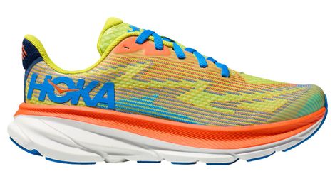 Chaussures de Running Hoka Enfant Clifton 9 Youth Jaune Bleu Orange