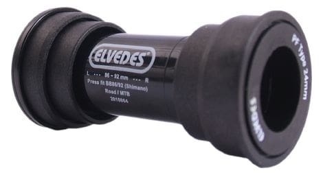 Eje de pedalier elvedes press fit bb86 / 92 24mm shimano negro