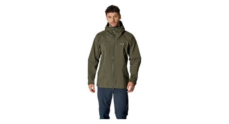 Veste imperméable rab kangri gore-tex vert homme