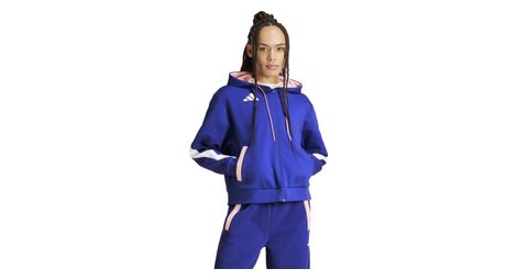 Sweat à capuche adidas performance team france bleu femme